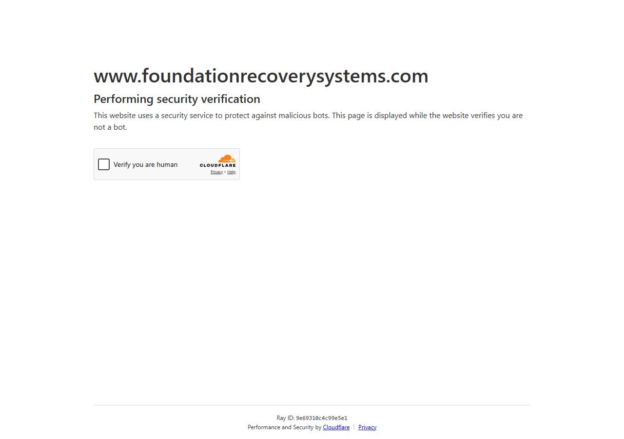 Foundation Recovery Systems (Groundworks) website homepage